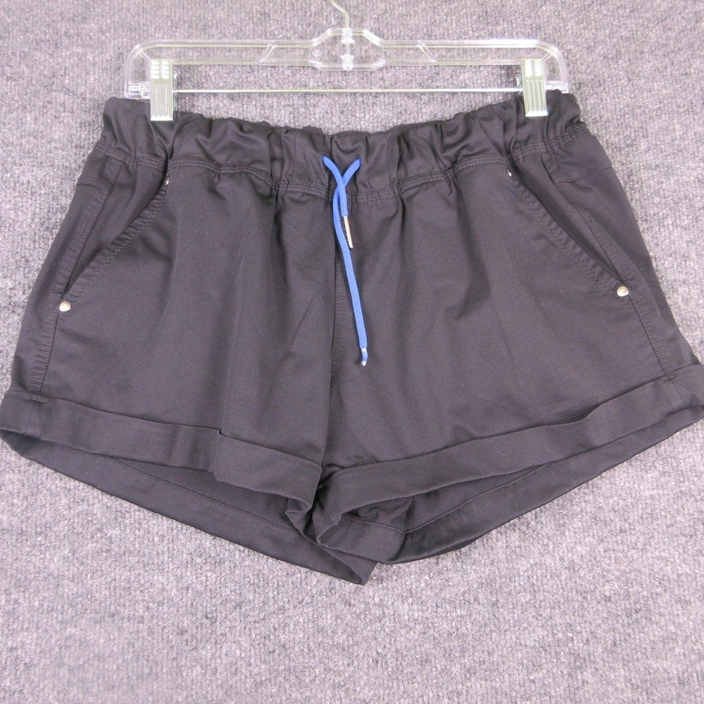 Lululemon Shorts Womens 8 Black 3.5" Relaxed Fit Athletic Cuffed Pockets Running